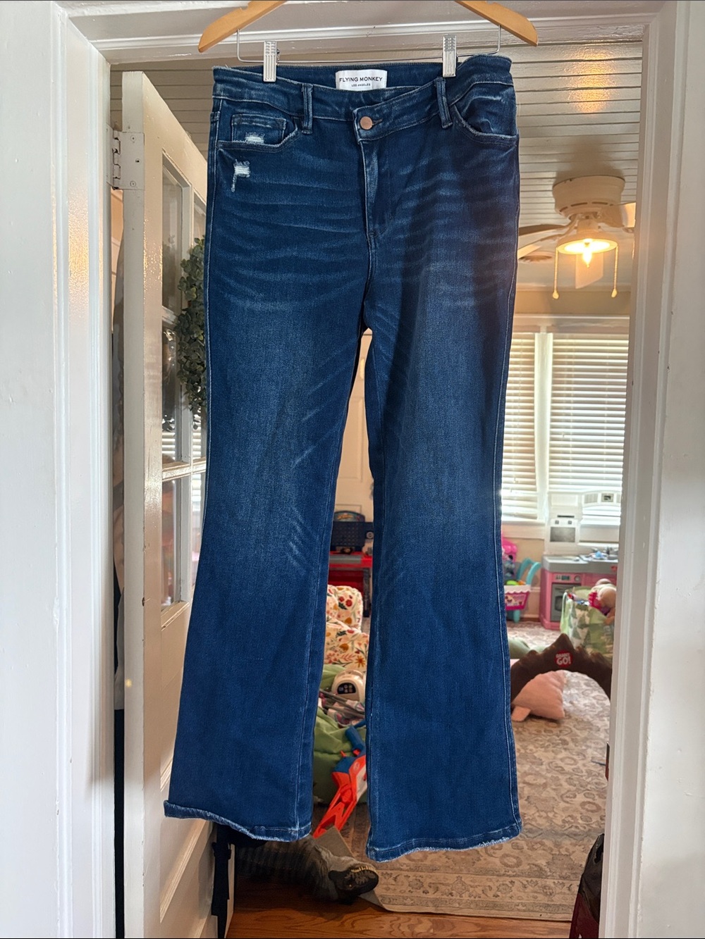Flying Monkey Dark Blue Flare Jeans